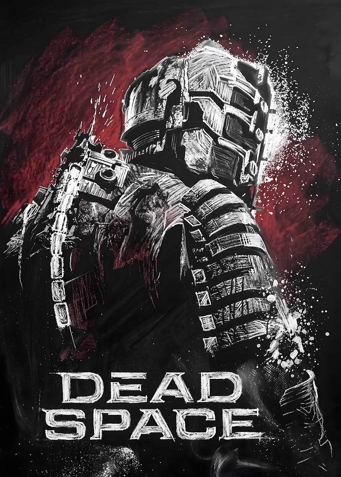 Dead Space Isaac Clarke Chalk Art