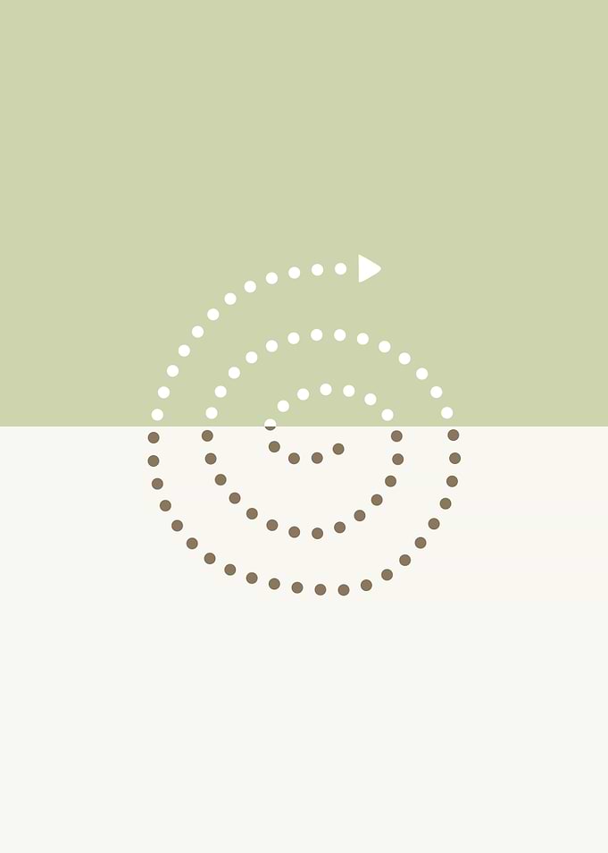 The Ascension - Minimalist Dotted Spiral Graphic