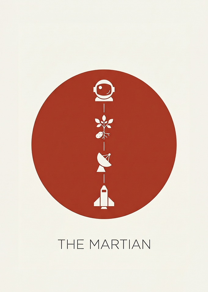 The Martian Minimalist Movie Poster