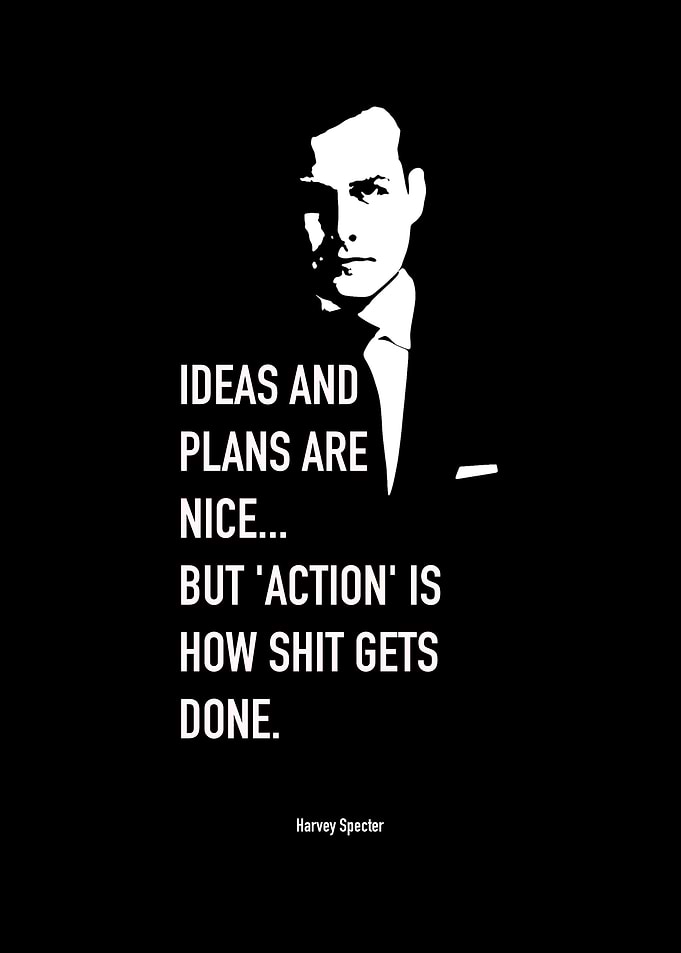 Harvey Specter Inspirational Quote Poster