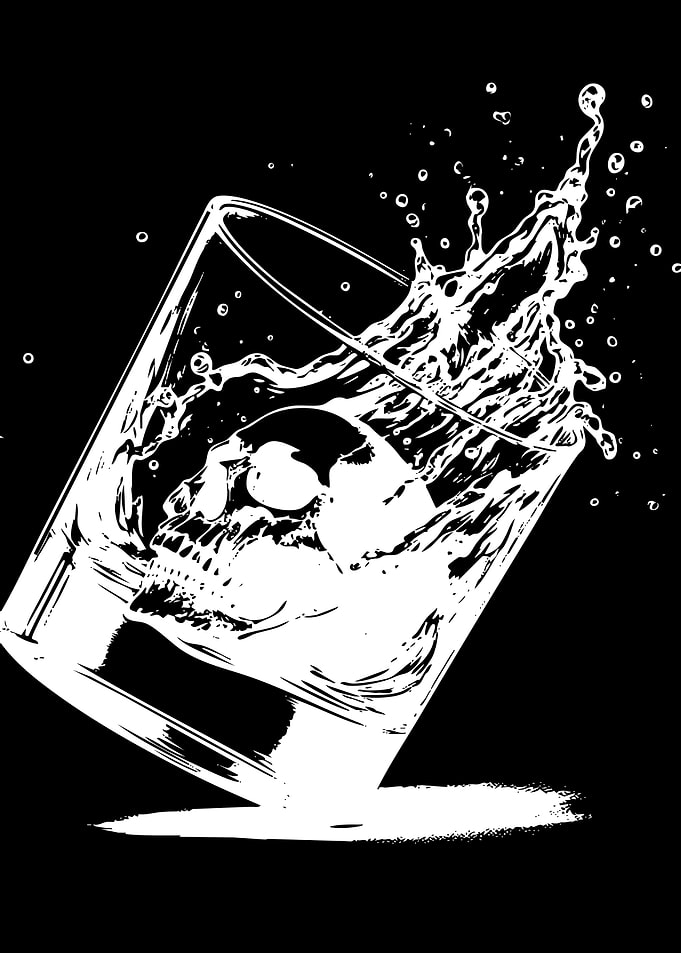 Skull in a Splashing Glass