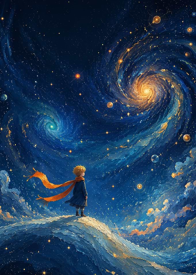 The Little Prince Stargazing