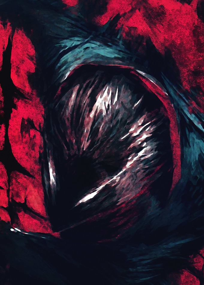 The Cursed Gaze – Dark Fantasy Knight Wall Art