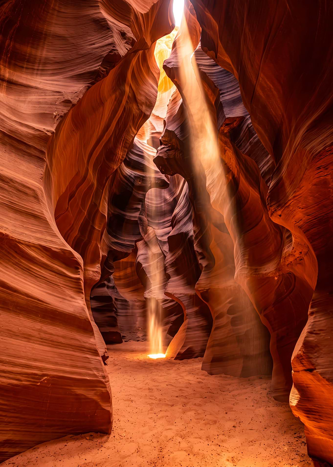 Sunlight Beam in Antelope Canyon