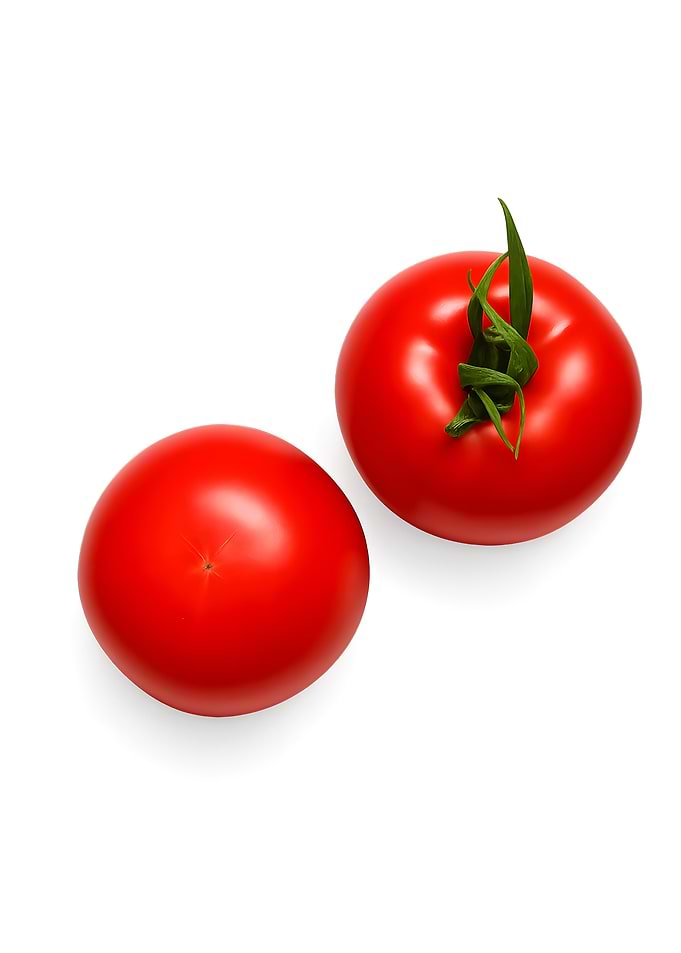 Two Fresh Red Tomatoes