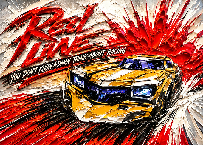 Redline Racing Oil Painting Poster
