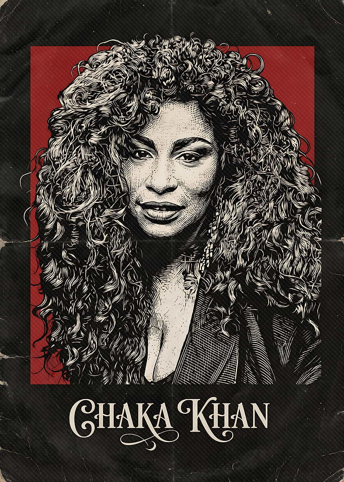 Chaka Khan Vintage Style Portrait