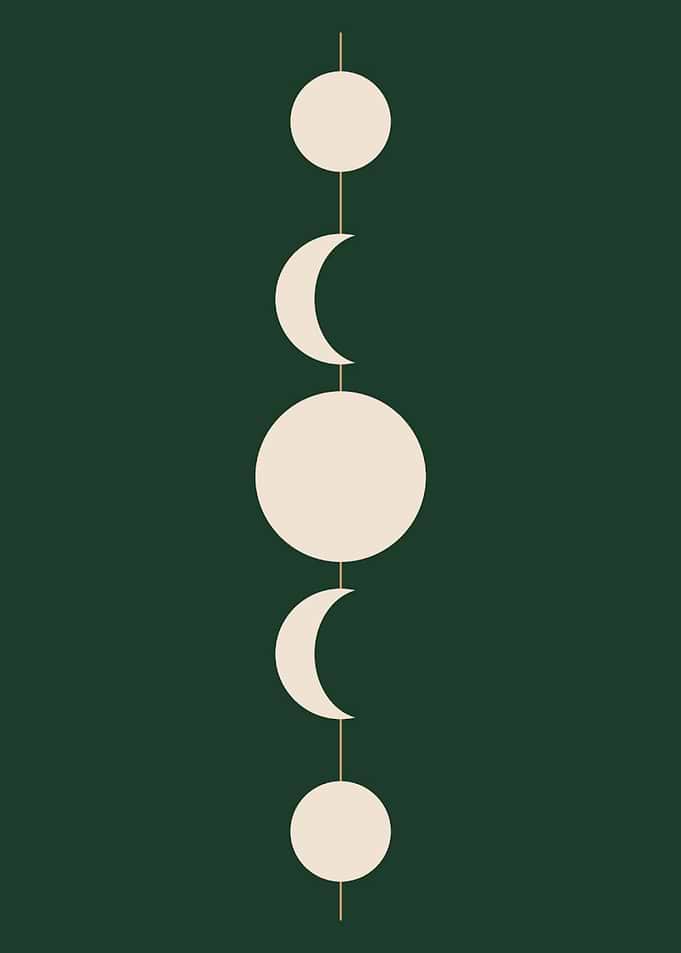 Minimalist Moon Phase Wall Art