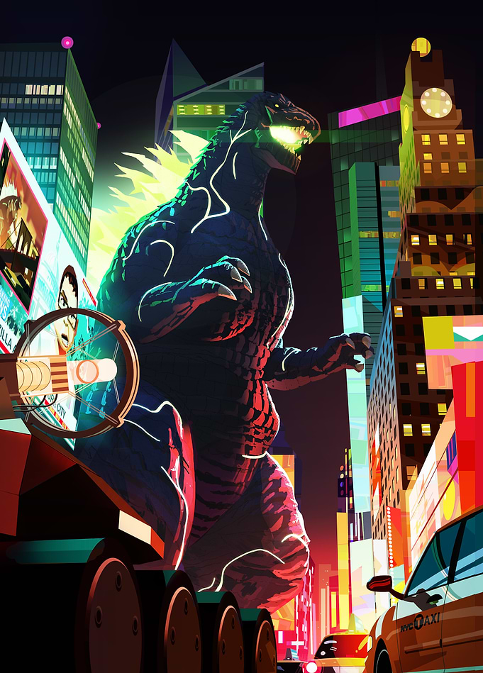Neon City Kaiju Rampage