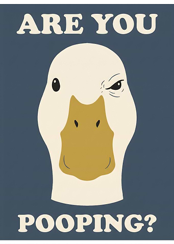 Funny Duck Bathroom Wall Art