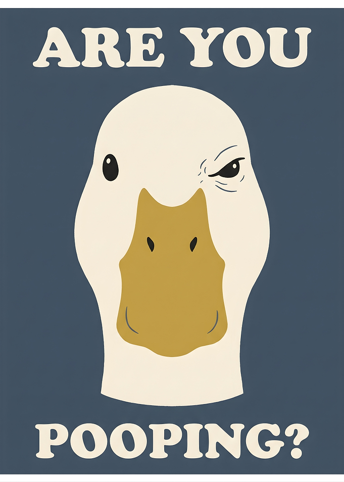 Funny Duck Bathroom Wall Art