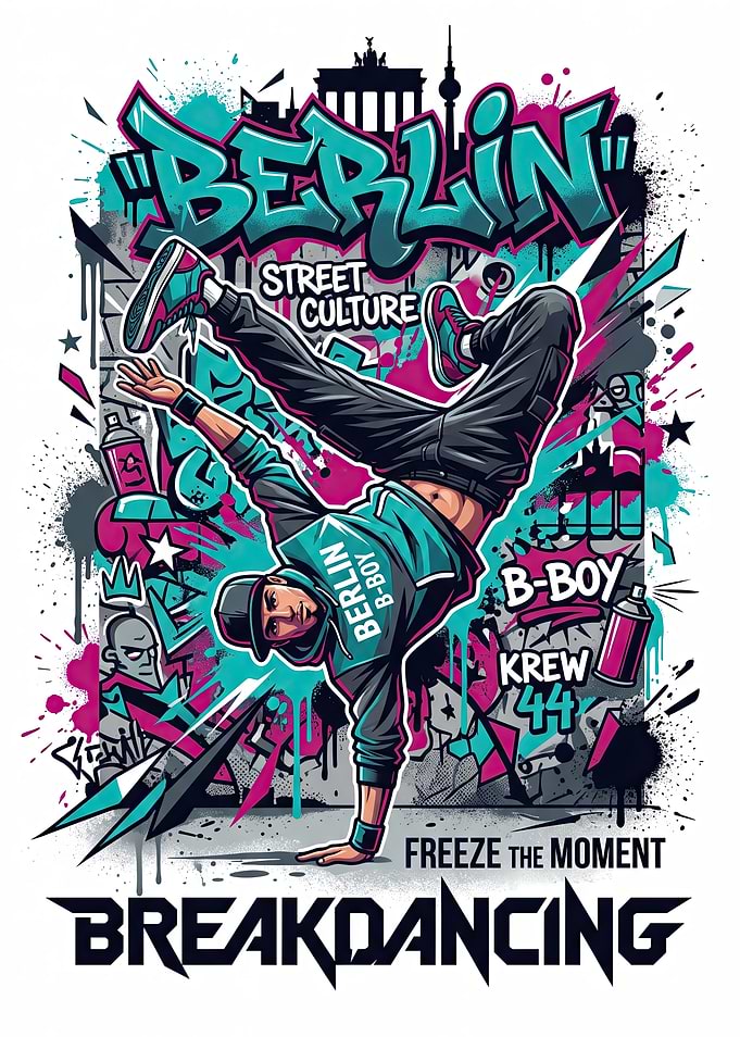 Berlin Street Culture Breakdancing Poster