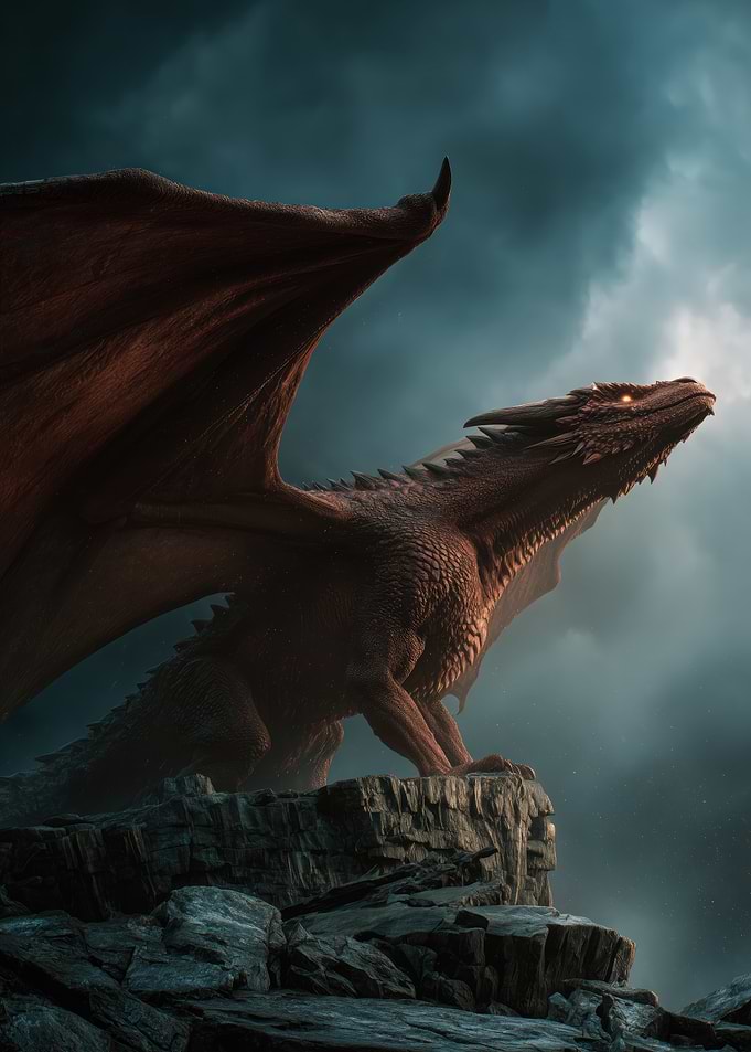 Crimson Dragon of the Storm Cliffs