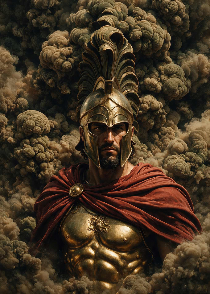 Ancient Greek Spartan Warrior Portrait
