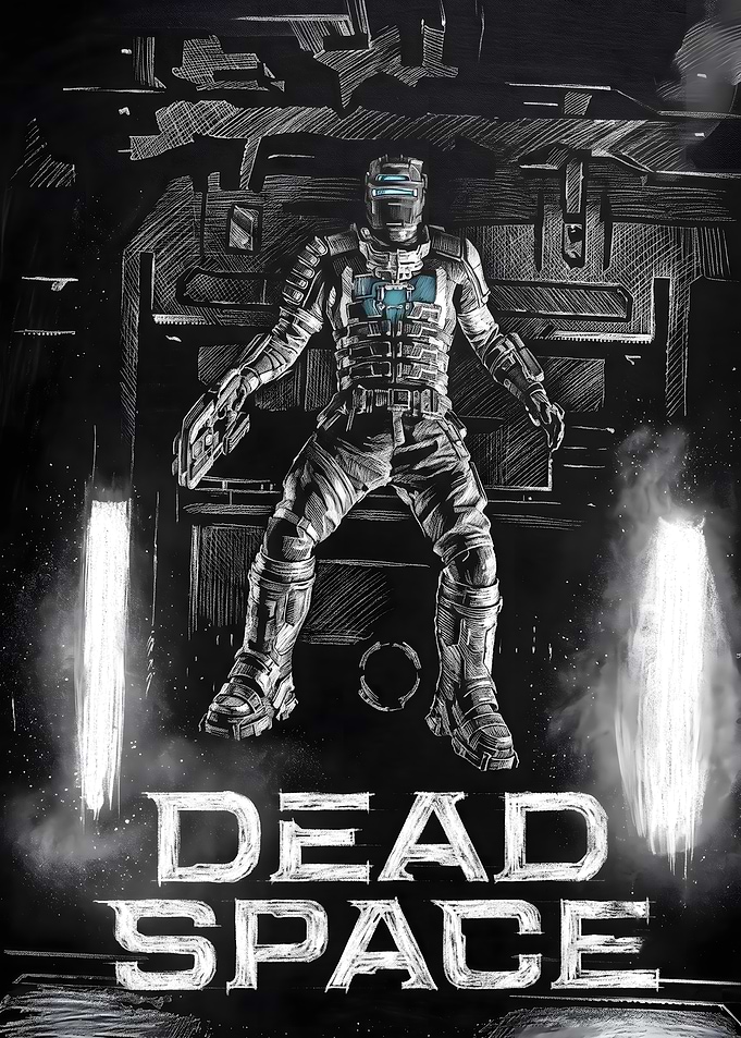 Dead Space Isaac Clarke Chalk Art
