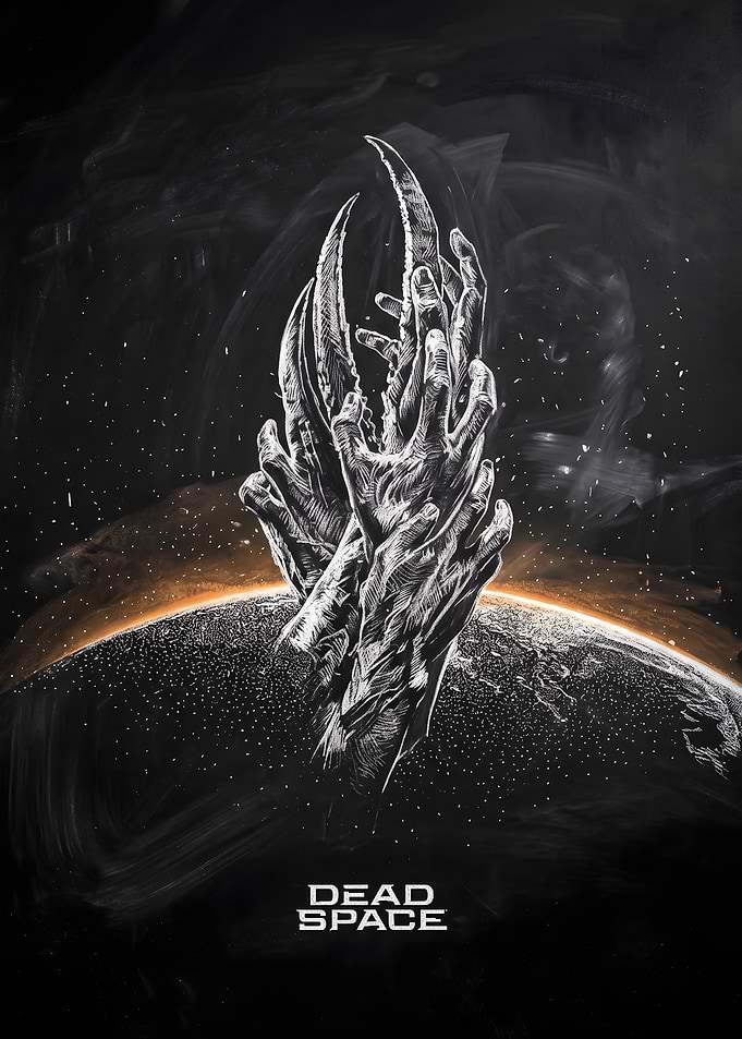 Dead Space Necromorph Hands Poster