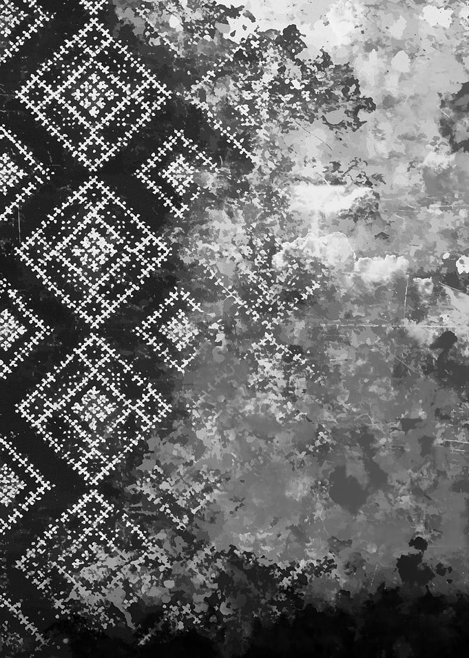 Monochrome Geometric Ukrainian Pattern