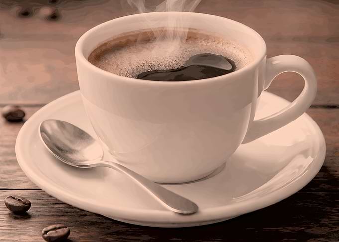 Steaming Cup of Hot Coffee