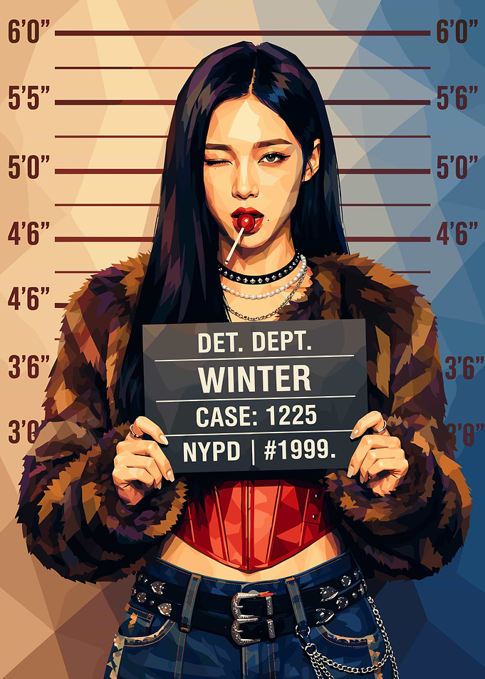 Winter Mugshot Pop Art Portrait