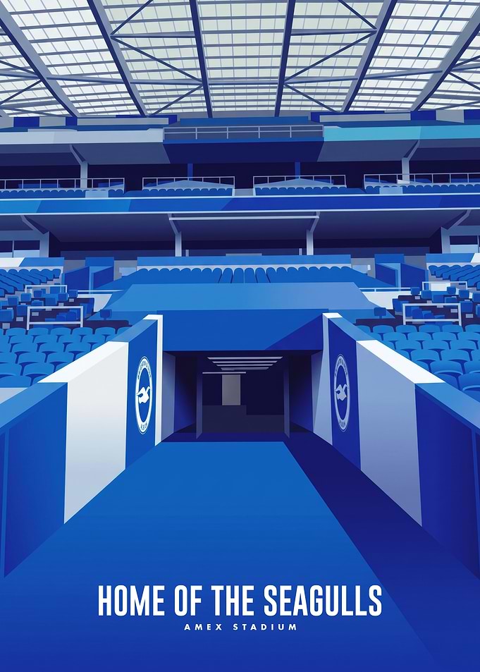 Brighton & Hove Albion Stadium Poster