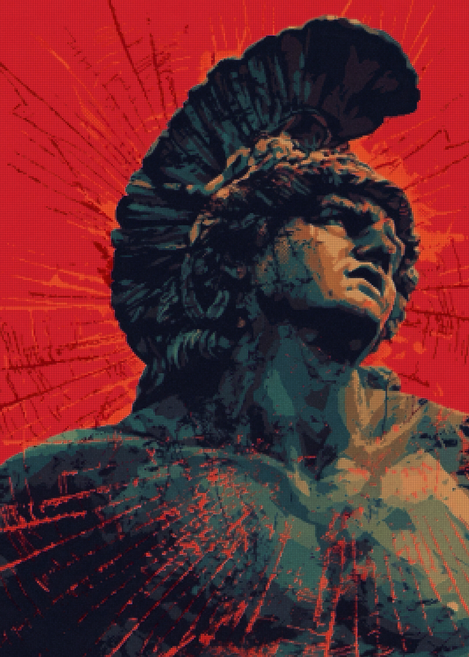 Spartan Warrior Statue Art