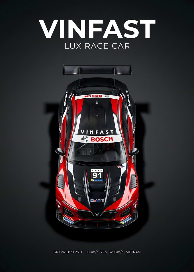 VinFast LUX Race Car Top View