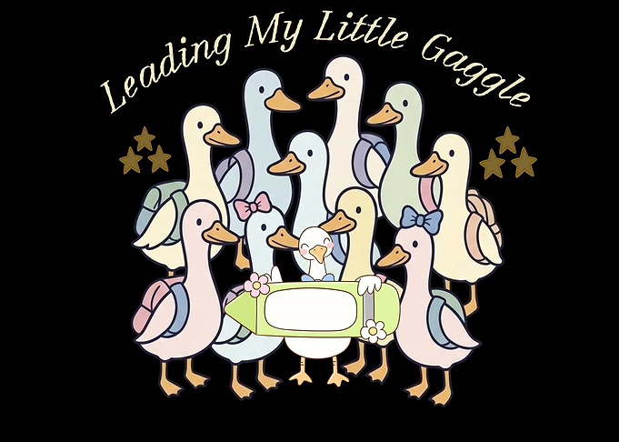 Leading My Little Gaggle Duck Illustration