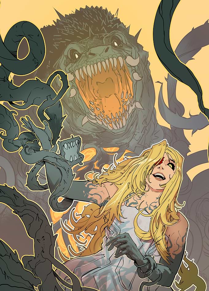 Kaiju's Embrace: Primal Fury Unleashed