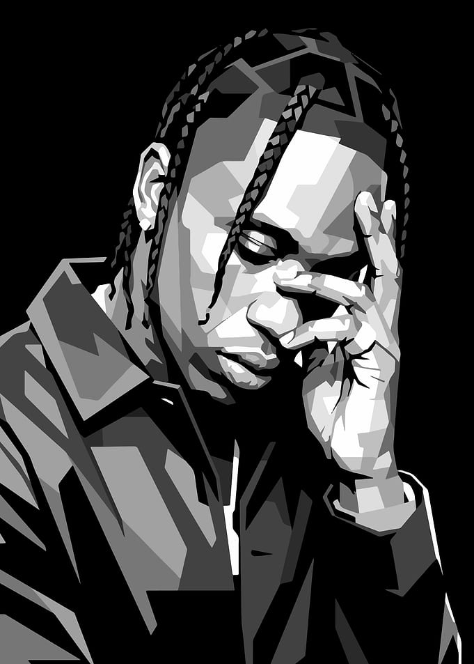 Travis Scott WPAP Pop Art Portrait