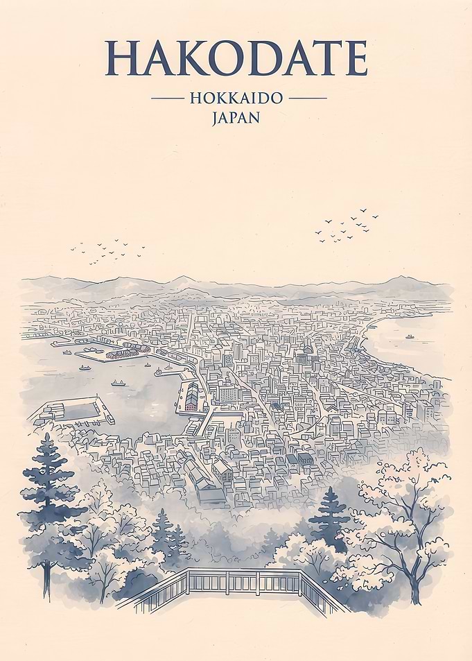 Hakodate Hokkaido Japan Travel Poster