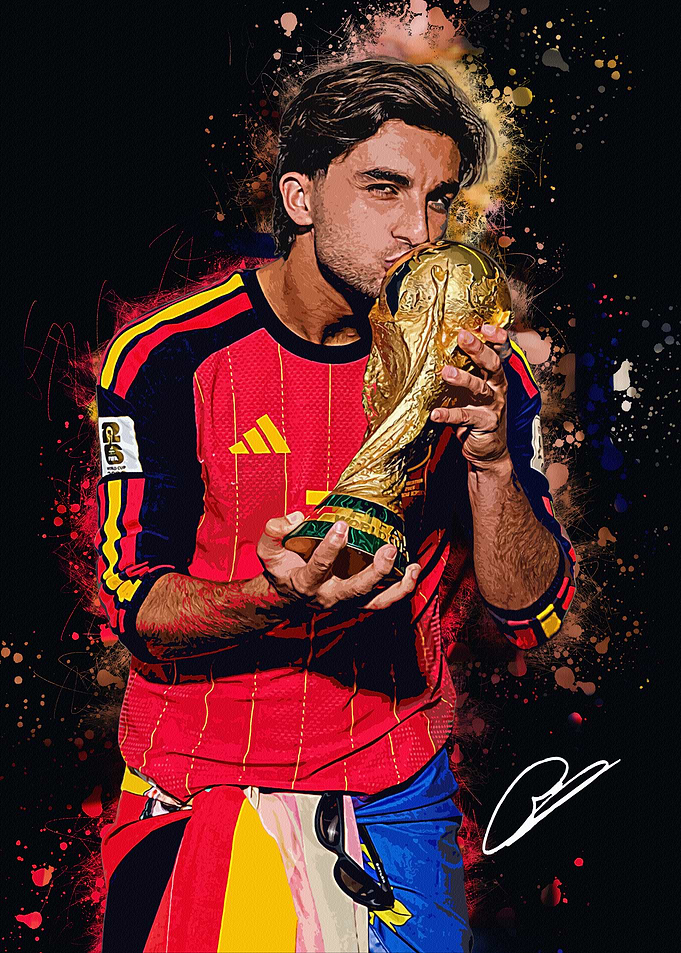 Ferran Torres World Cup Victory Art