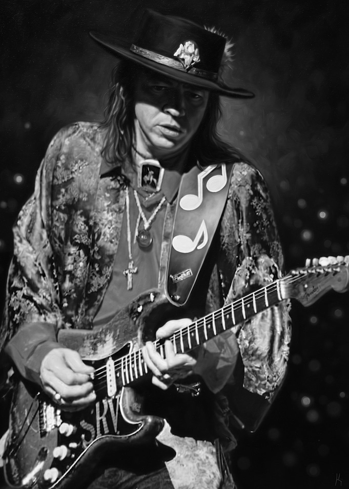 Stevie Ray Vaughan Playing Guitar