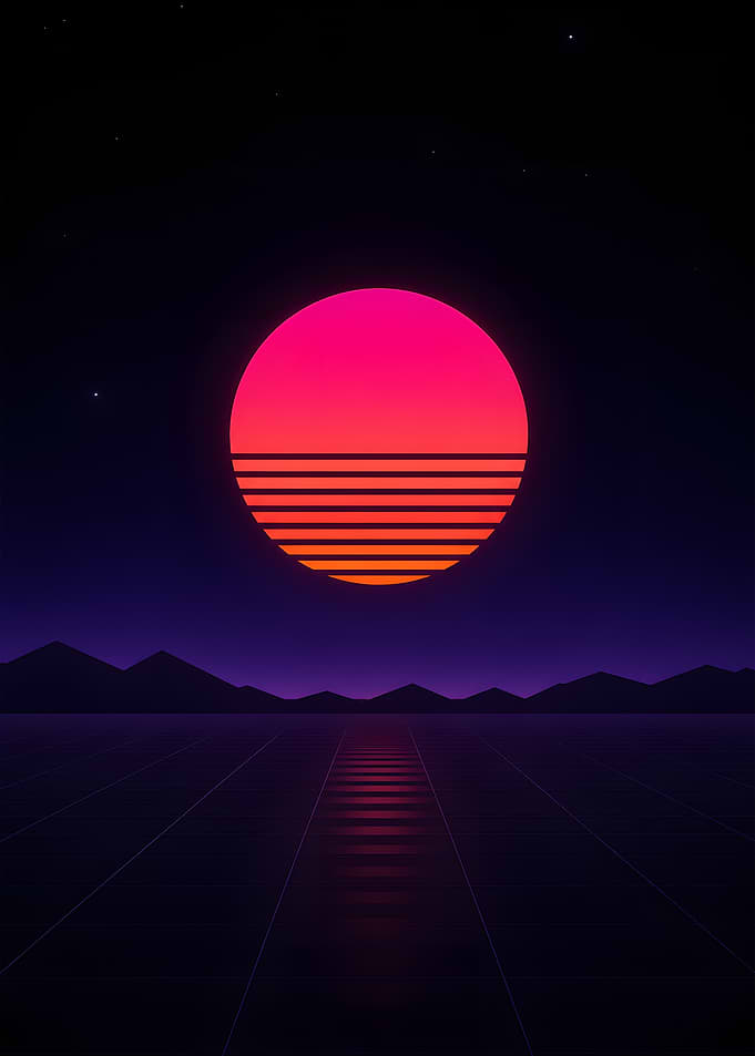 Synthwave Sunset Horizon