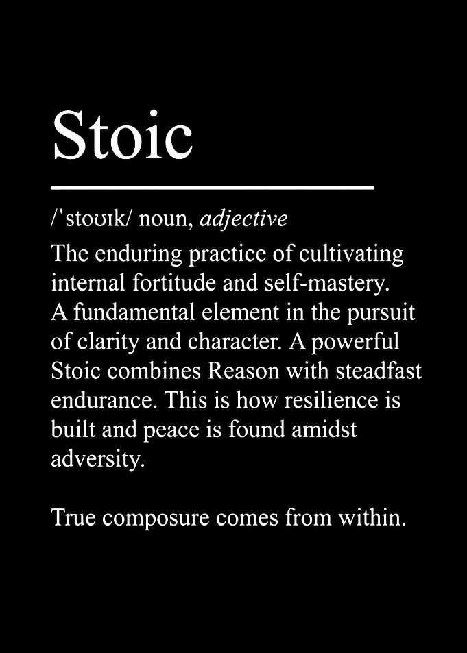 Stoic Definition Inspirational Wall Art