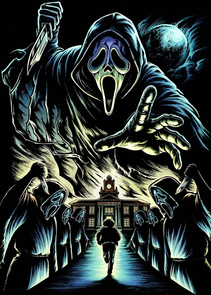 Ghostface Horror Movie Poster Art