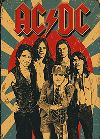 Vintage AC/DC Band Poster