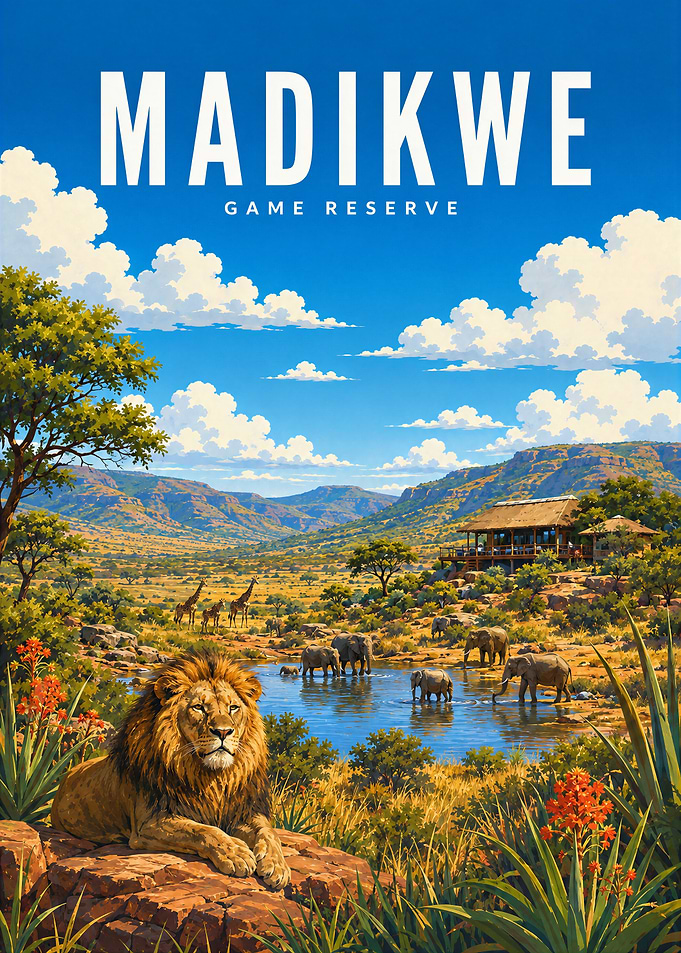Madikwe Game Reserve Travel Poster
