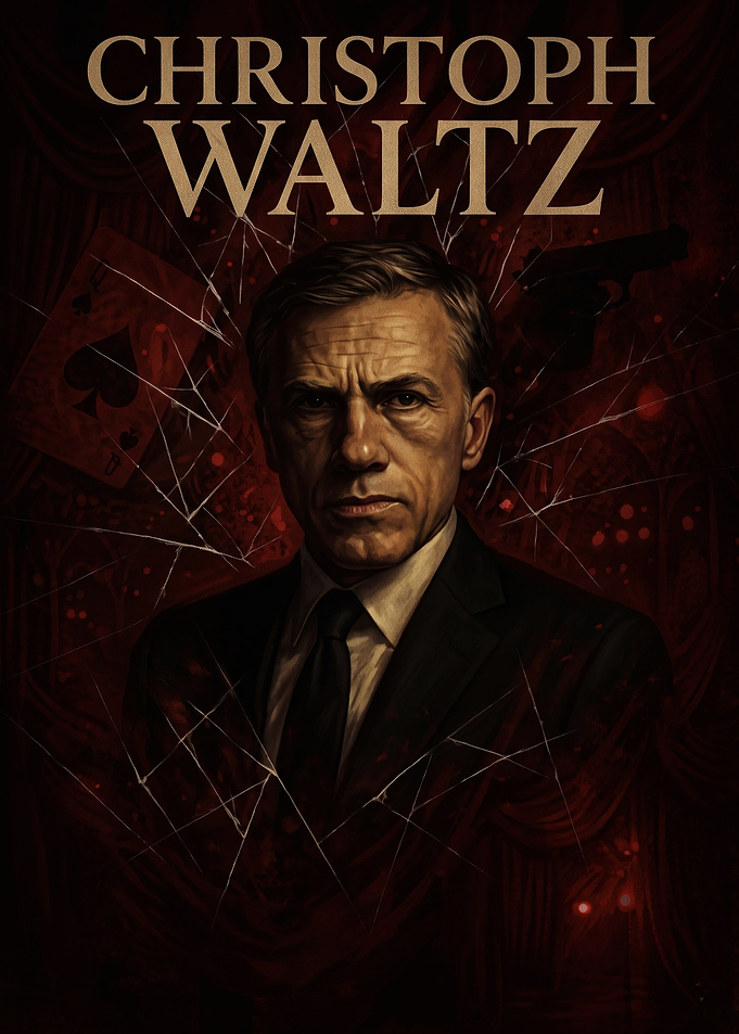 Christoph Waltz Dark Portrait Poster