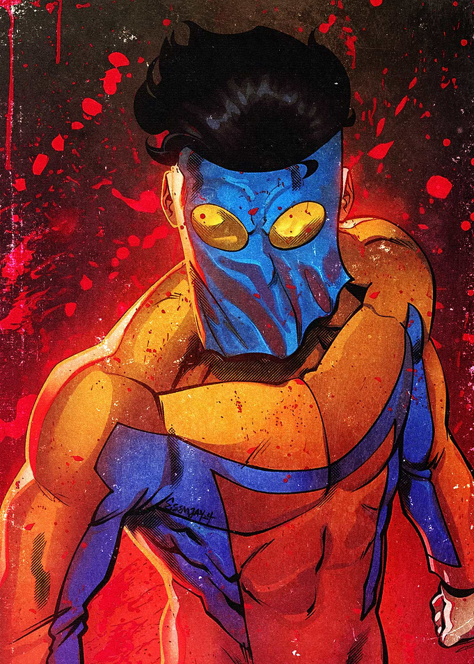 Invincible Superhero Comic Book Poster