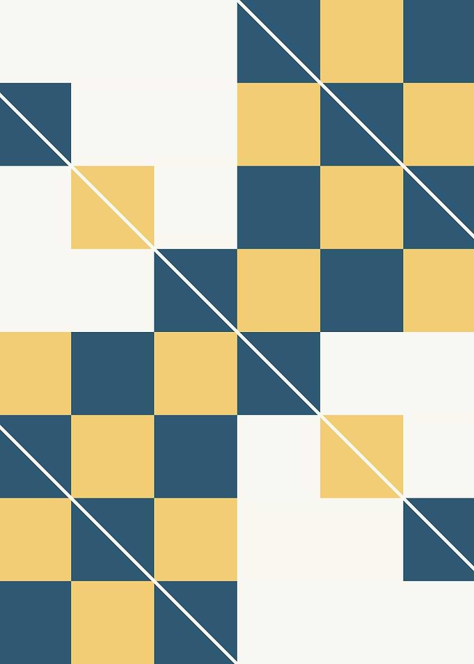 The Array - Minimalist Geometric Blue and Yellow Pattern