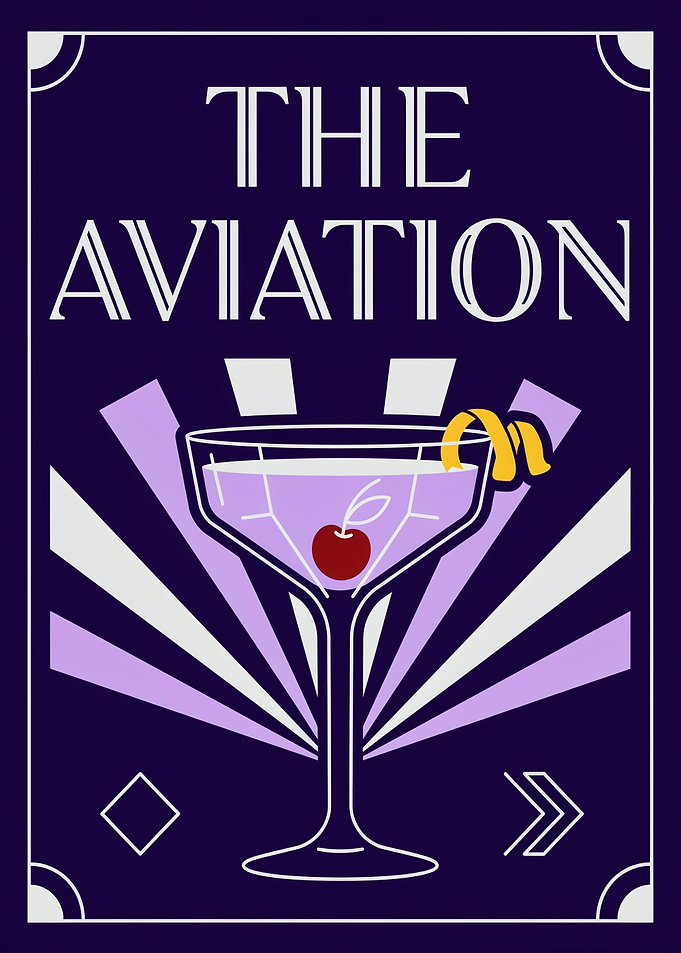 The Aviation Cocktail Art Deco