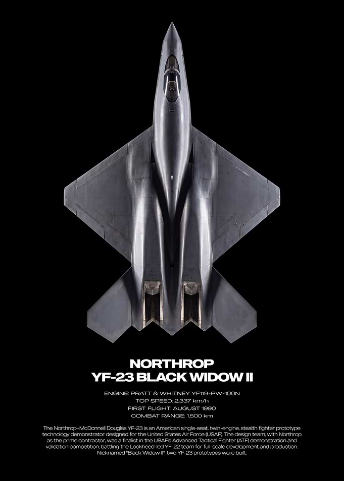 Northrop YF-23 Black Widow II Poster