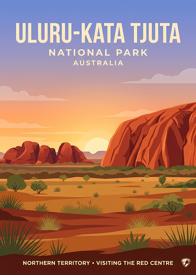 Uluru-Kata Tjuta National Park Travel Poster