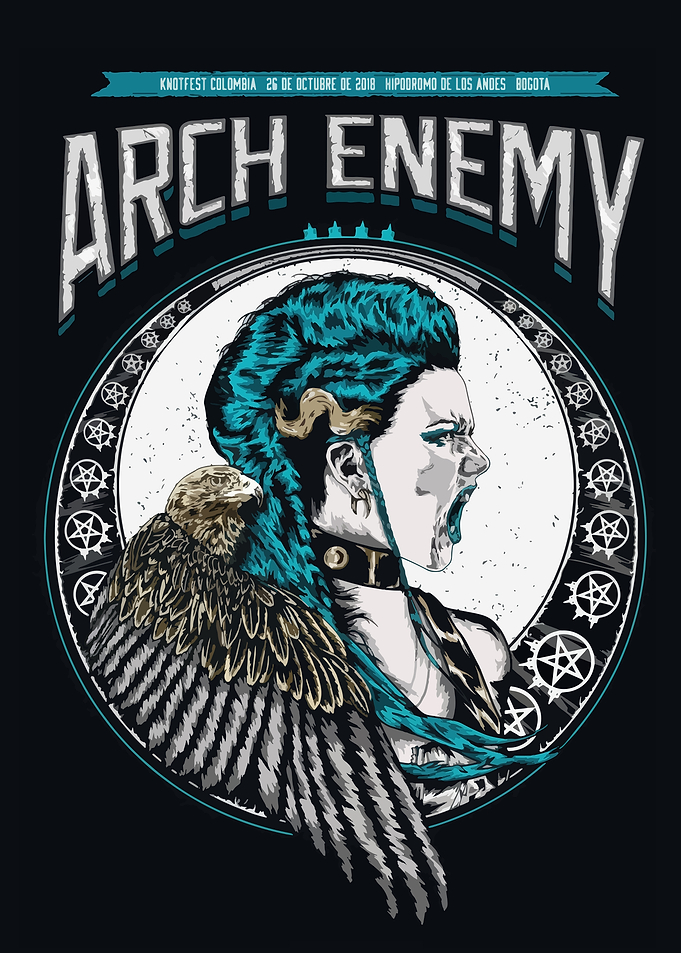 Arch Enemy Knotfest Colombia Concert Poster