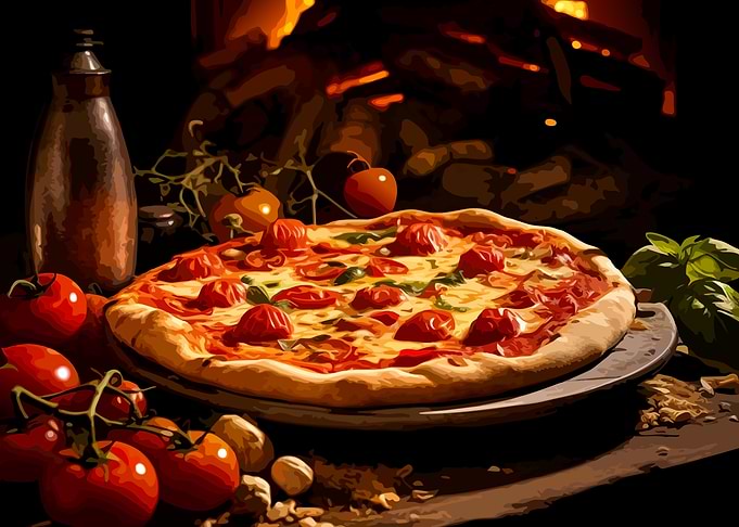 Wood-Fired Pizza with Fresh Tomatoes
