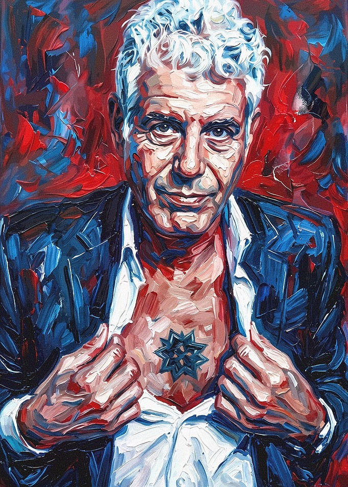 Anthony Bourdain Oil Painting Portrait