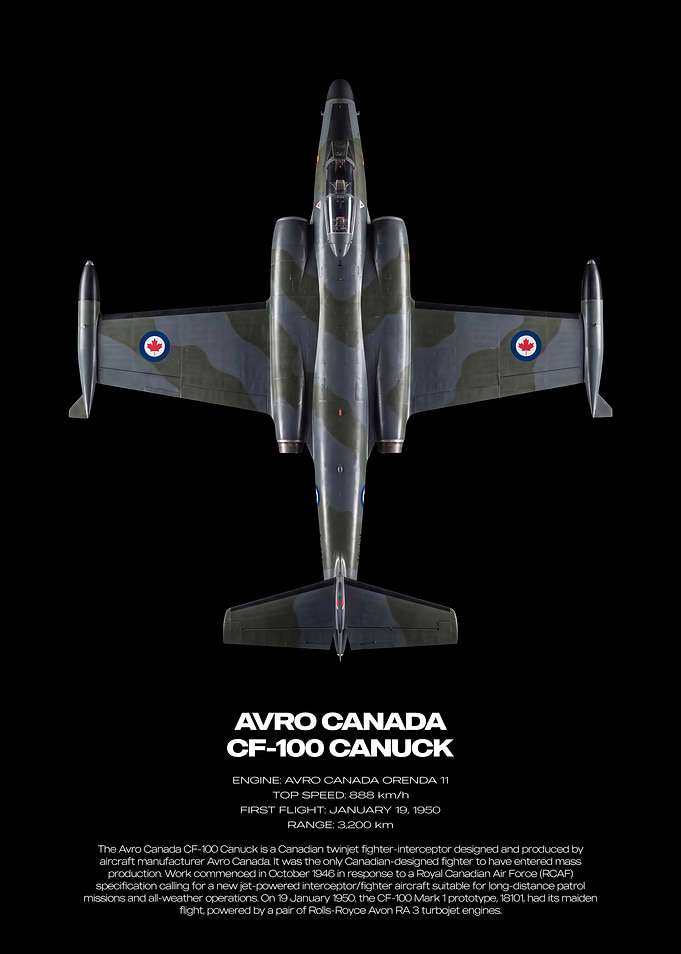 Avro Canada CF-100 Canuck Poster