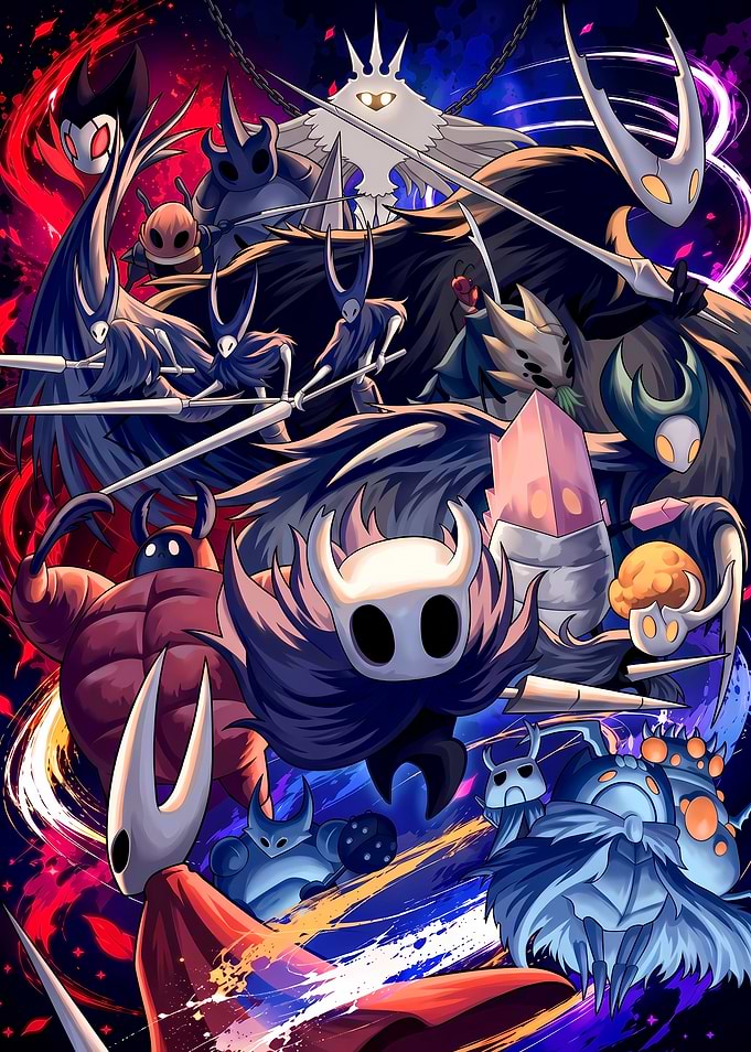 Hollow Knight Characters Battle Illustration