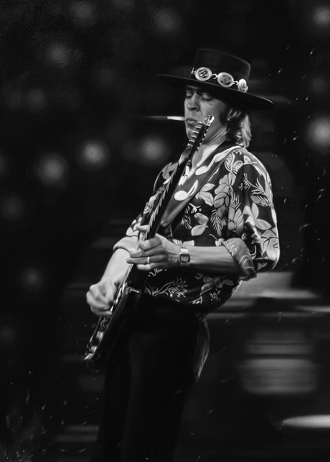 Stevie Ray Vaughan Playing Guitar