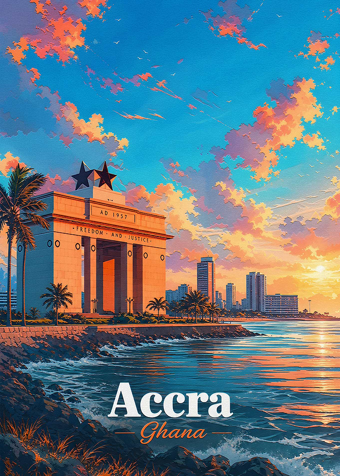 Black Star Square Accra Ghana Poster